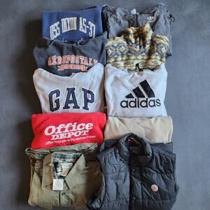 Vintage, Y2K Wholesale Lot of 10 Sweatshirt, Hoodie, Vest Small-XXL